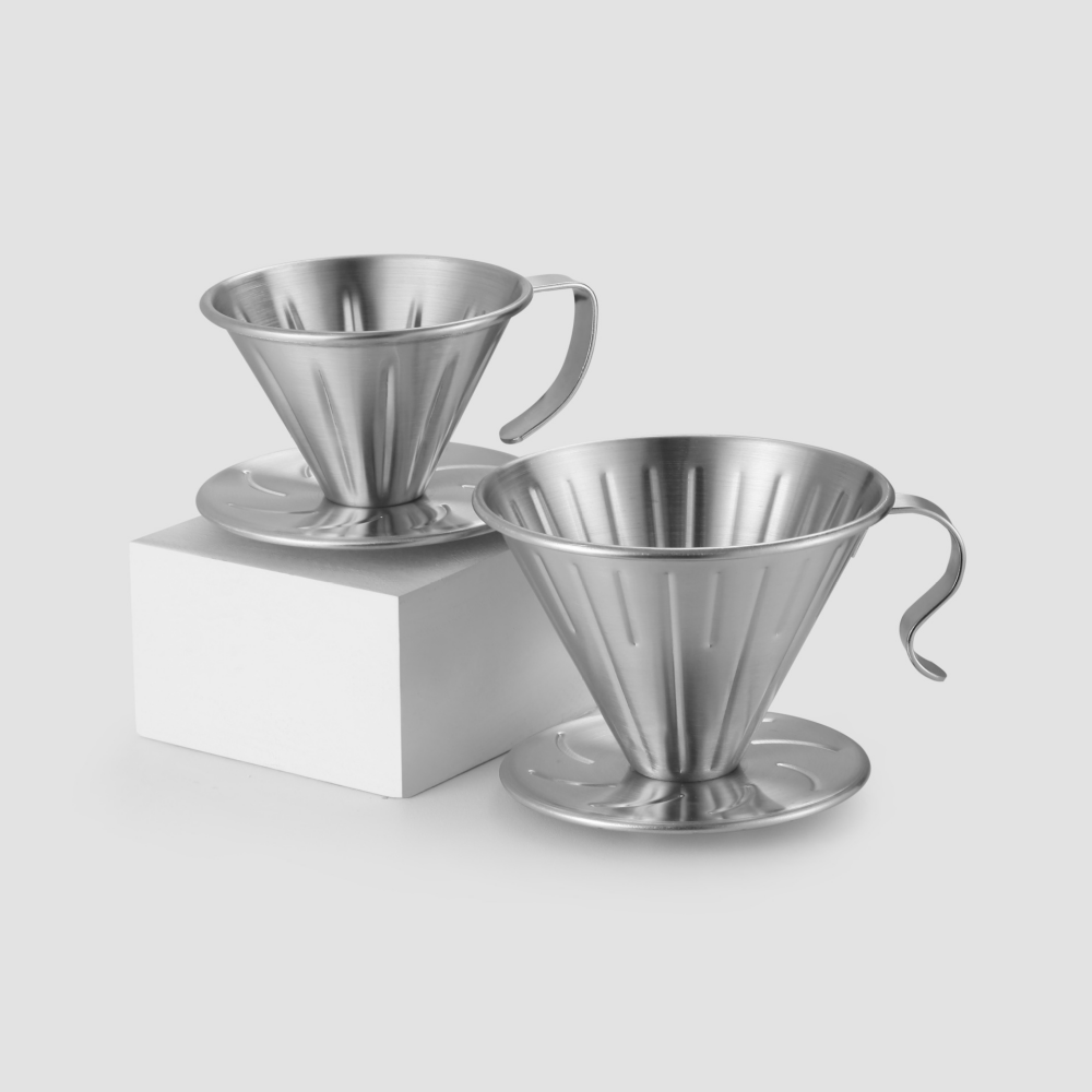 Stainless Steel Pour-Over Dripper Reusable Coffee Filter
