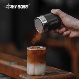 Bomber stainless steel powder canister, powder canister, sugar powder sieve, cocoa powder, cappuccino, fancy coffee, sugar canister - Image 1
