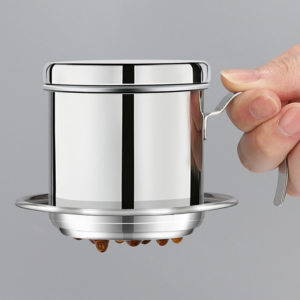 The new second-generation 304 stainless steel Vietnam pot coffee pot drip pot drip filter pot coffee filter cup brewing pot - Image 3