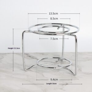 Coffee metal round stove frame, round frame for mocha pot with alcohol lamp, gas stove frame, flower teapot stove frame bracket - Image 3