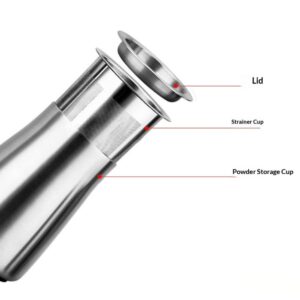 Stainless steel coffee sifter, little Pegasus, little flying Eagle, electric grinder, powder, steel cup, fragrant cup, sieve, fine powder can - Image 4
