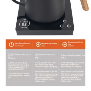 MOJAE/MOJAE smart temperature-controlled hand-brewed coffee pot household fine-mouthed stainless steel electric kettle teapot - Image 4