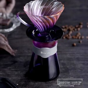 Brewista heat-resistant glass hand-brewed coffee filter cup sharing pot V60 filter cup shadow blue aurora Haoyue set - Image 5