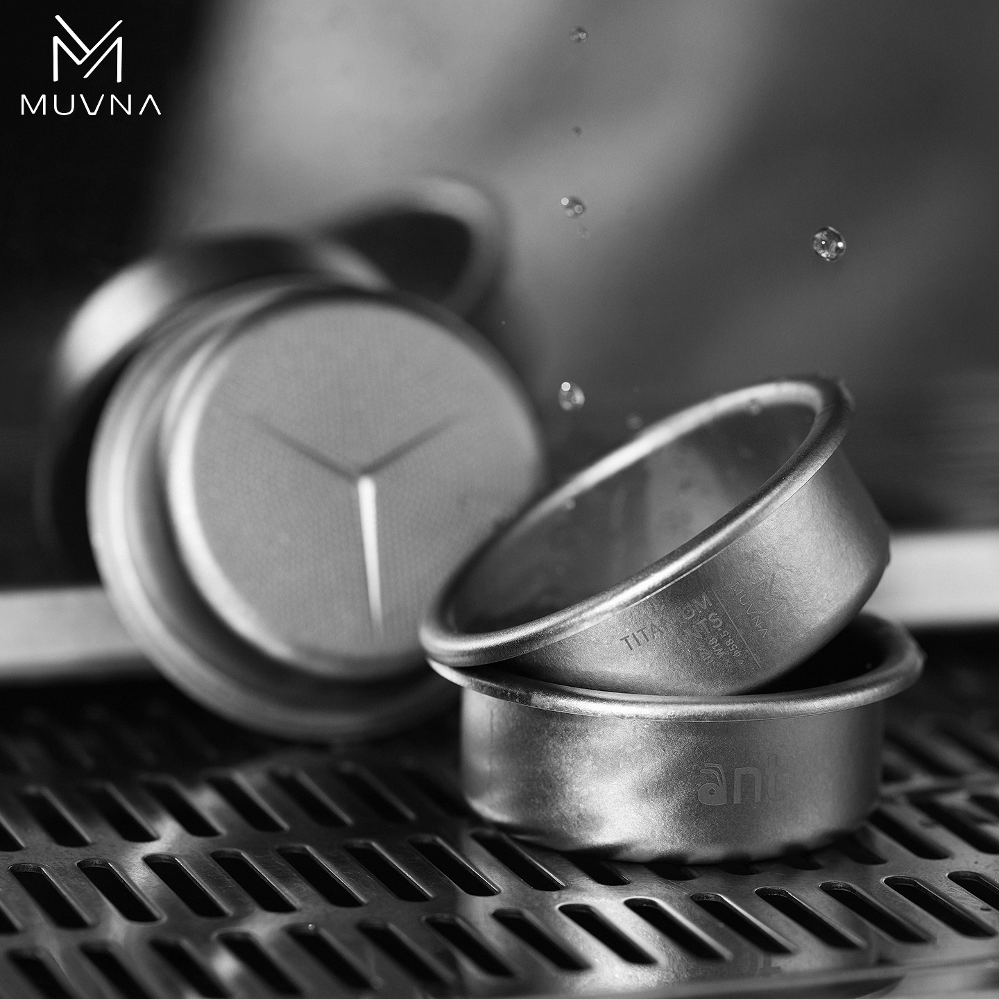 MUVNA 58mm Pure Titanium Precision Filter Basket for Espresso Portafilter