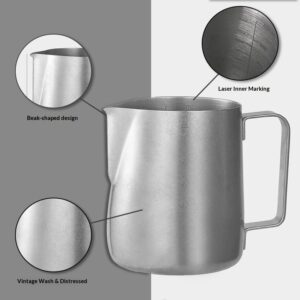 Retro industrial style coffee milk jug, hand-brewed coffee pot, pull flower jug, milk foam cup, pull flower cup, milk coffee utensils - Image 3
