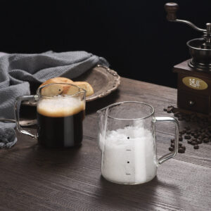 Garland jar, pointed-nose coffee garland cup, professional milk brewing cup, milk jar, heat-resistant glass coffee garland appliance - Image 3