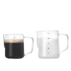 Garland jar, pointed-nose coffee garland cup, professional milk brewing cup, milk jar, heat-resistant glass coffee garland appliance - Image 4
