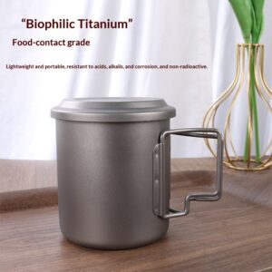 Outdoor pure titanium tea set set, business trip, camping, portable cover tea maker, household kung Fu tea set - Image 1