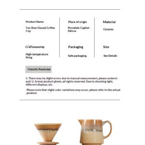 High-value coffee drain filter cup ceramic hand-brewed coffee pot V60 set coffee ceramic filter sharing pot - Image 5