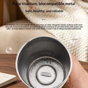 High-value pure titanium magnetic stirring cup coffee cup electric rechargeable portable lightweight cup with typec interface - Image 4