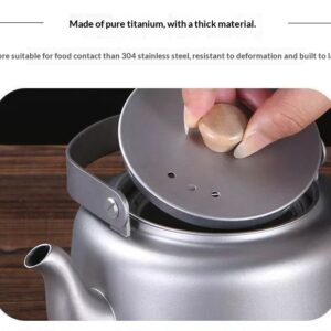 Outdoor pure titanium pot, household tea maker, beam pot, boiling water, stove teapot set, portable tea set, tea kettle - Image 6