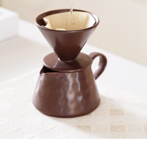 High-value coffee drain filter cup ceramic hand-brewed coffee pot V60 set coffee ceramic filter sharing pot - Image 7