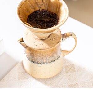 High-value coffee drain filter cup ceramic hand-brewed coffee pot V60 set coffee ceramic filter sharing pot - Image 10