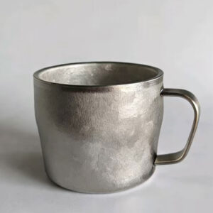 High-value home office pure titanium coffee cup with handle drinking cup double-layer heat insulation and anti-scalding handy cup titanium cup - Image 11