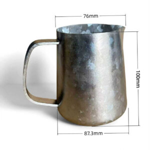 Pure titanium ice flower pattern, bright small round mouth garland cup, titanium pole garland cylinder, milk bottle, milk foam cylinder, coffee utensils - Image 12
