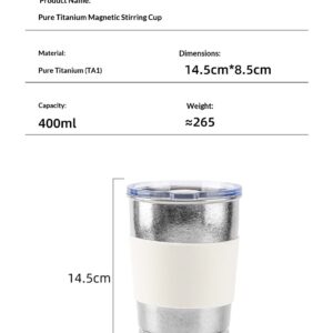 High-value pure titanium magnetic stirring cup coffee cup electric rechargeable portable lightweight cup with typec interface - Image 15