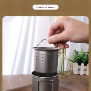 Outdoor pure titanium tea set set, business trip, camping, portable cover tea maker, household kung Fu tea set - Image 6