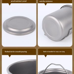 Outdoor pure titanium tea set set, business trip, camping, portable cover tea maker, household kung Fu tea set - Image 8