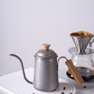 304 stainless steel hand-brewed coffee pot, chicken wing wood, beech wood handle, teflon coffee drip pot, hand-brewed pot 600ml - Image 8